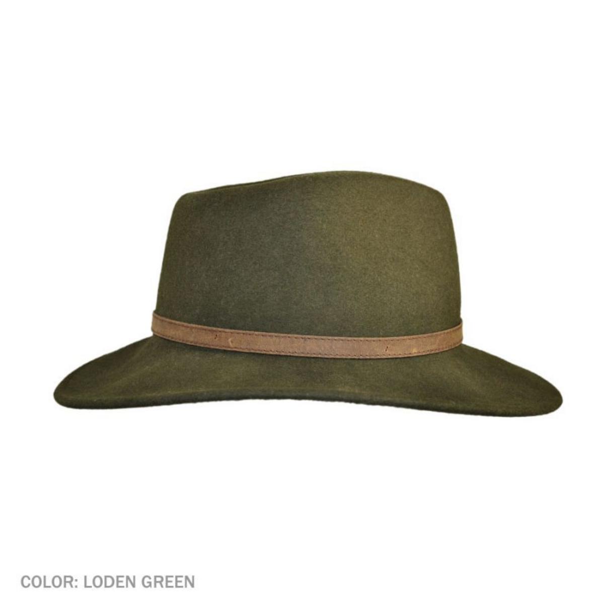 Bollman Hat Company | Heritage Collection 1990s Wool LiteFelt Outback Hat | 130097 | under | LODEN