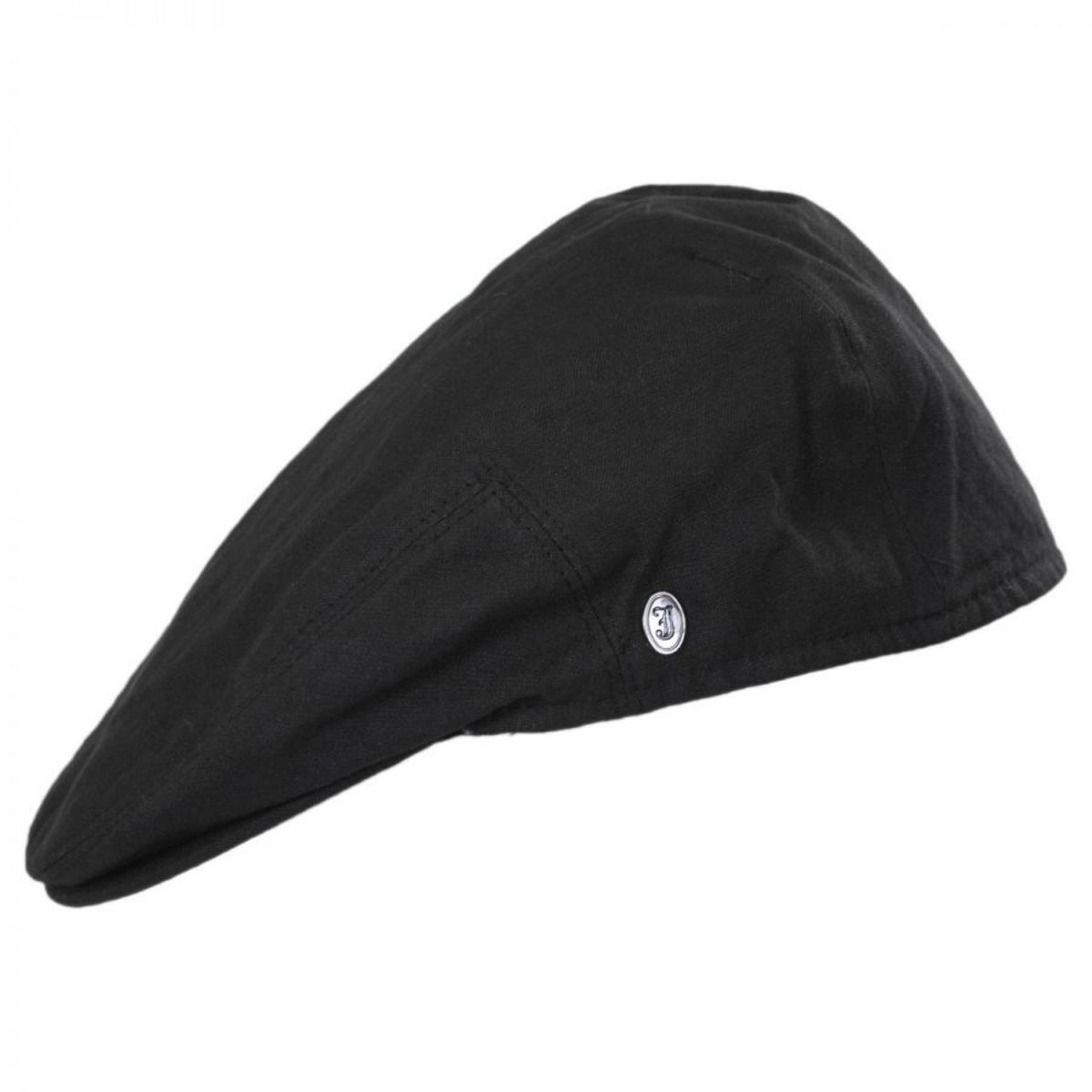 Jaxon Hats | Linen and Cotton Ivy Cap | 167732 | profile | BLACK