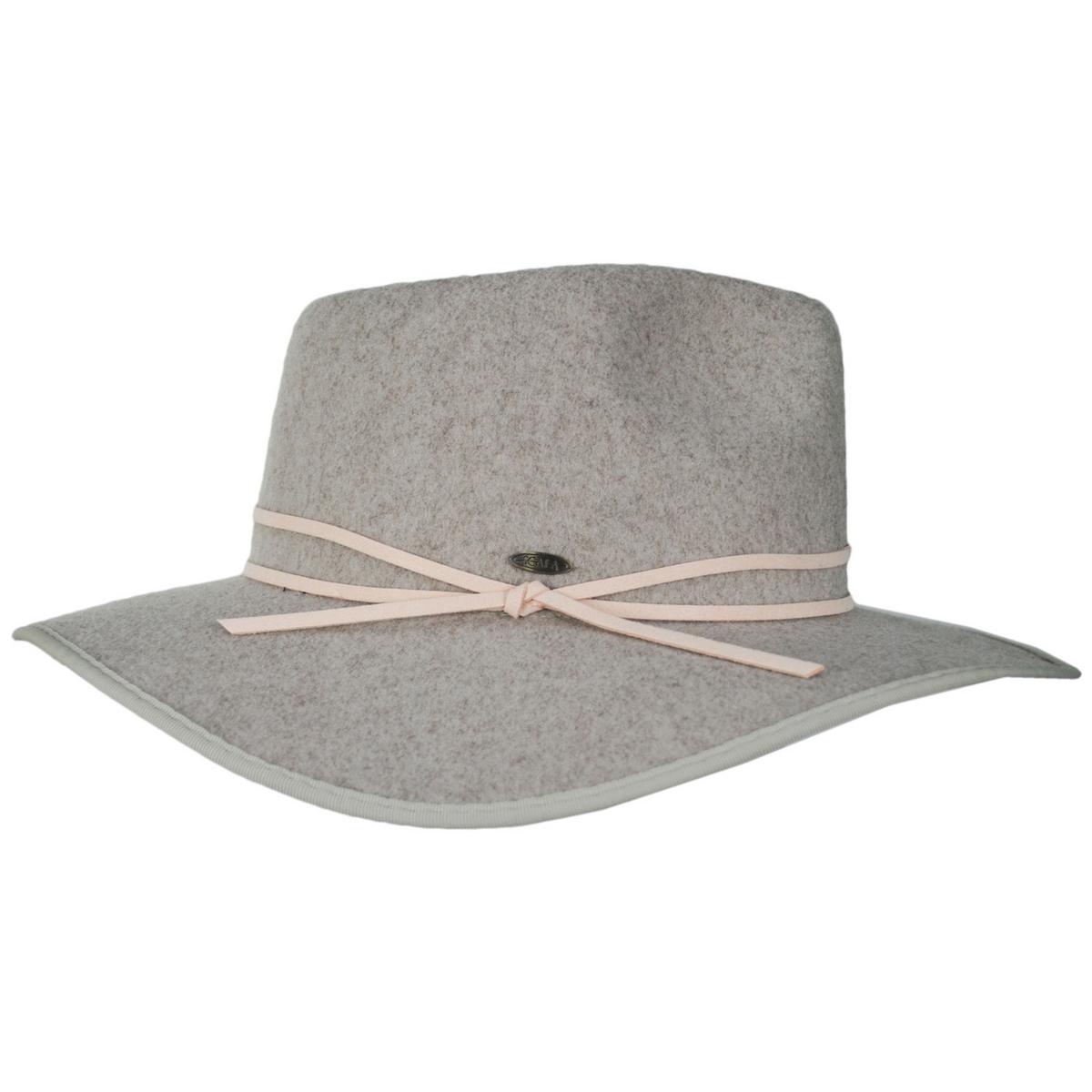 Scala | Thalia ProvatoKnit Rancher Fedora Hat | 123491 | profile | TAUPE