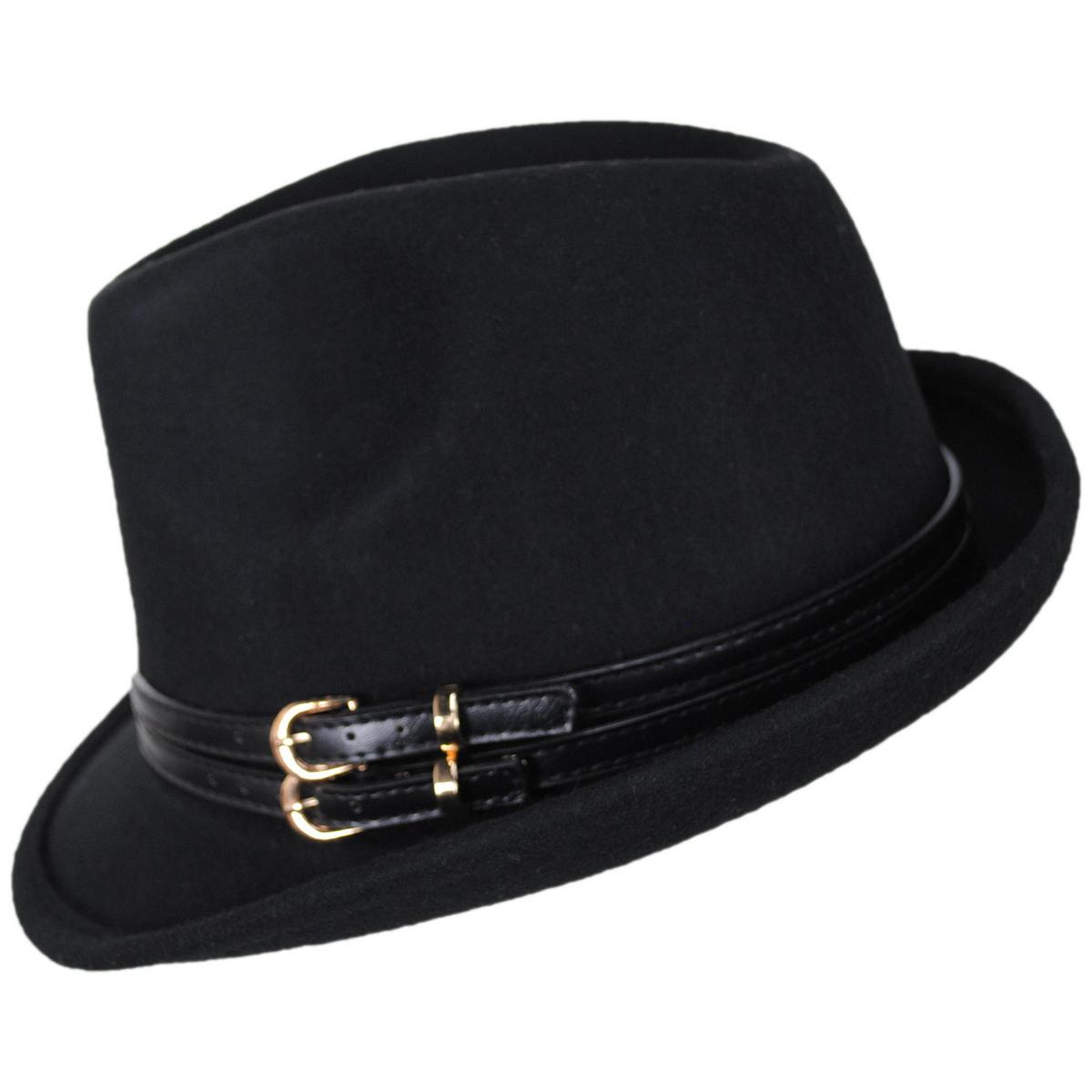 San Diego Hat Company | Indie Wool Felt Fedora Hat | 108942 | profile | BLACK