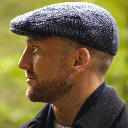 Jaxon & James | Dunmore Donegal Tweed Wool Ivy Cap | 170015 | lsmone | NAVY/BLACK