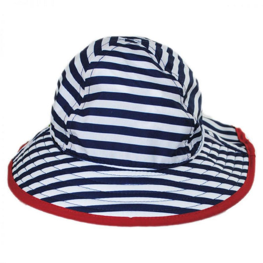 Sunday Afternoons | Baby SunSprout Hat | 401217 | front | NAVY/WHITE STRIPE