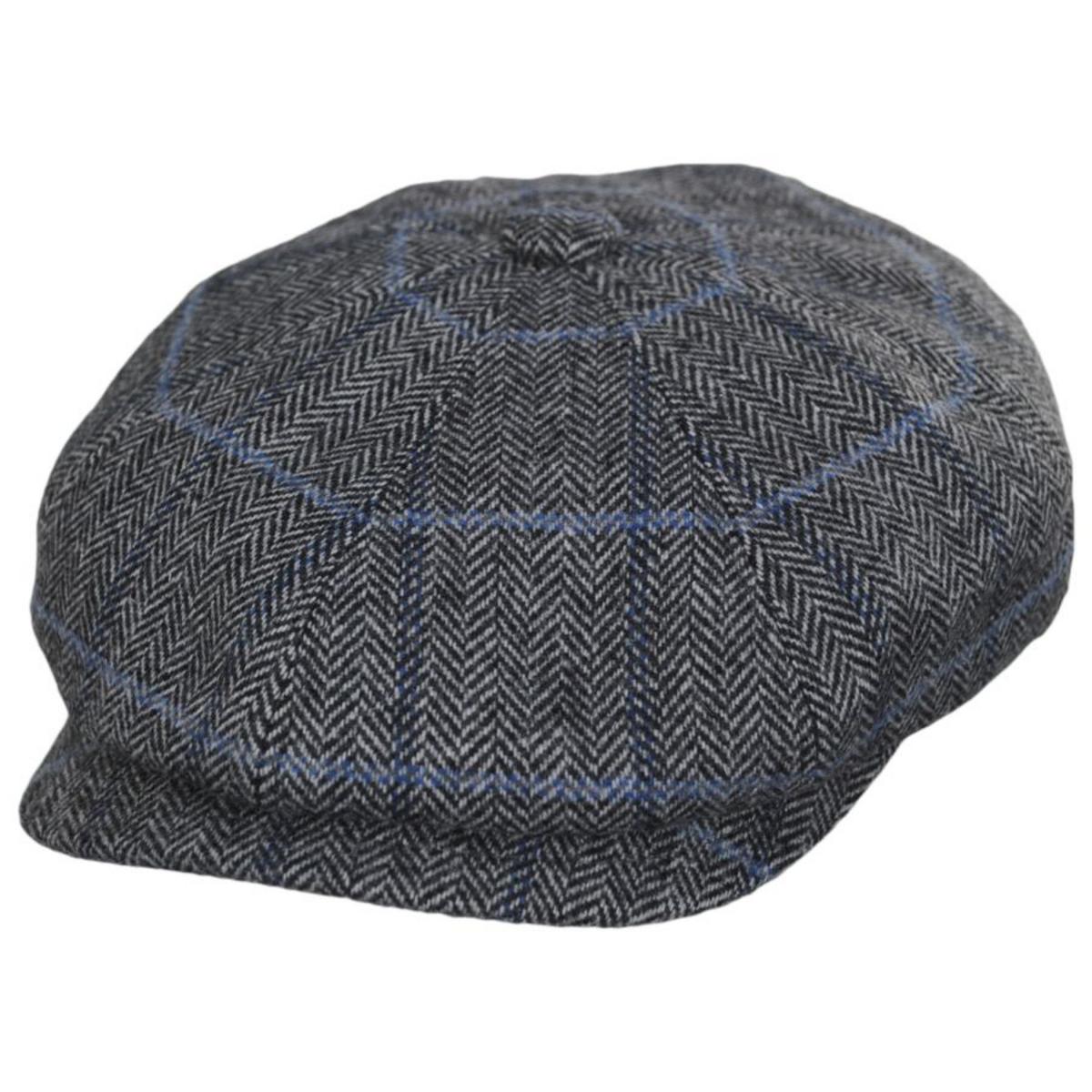 Bailey 1922 | Foster Wool Herringbone Plaid Earflap Newsboy Cap | 167209 | lead | AVION