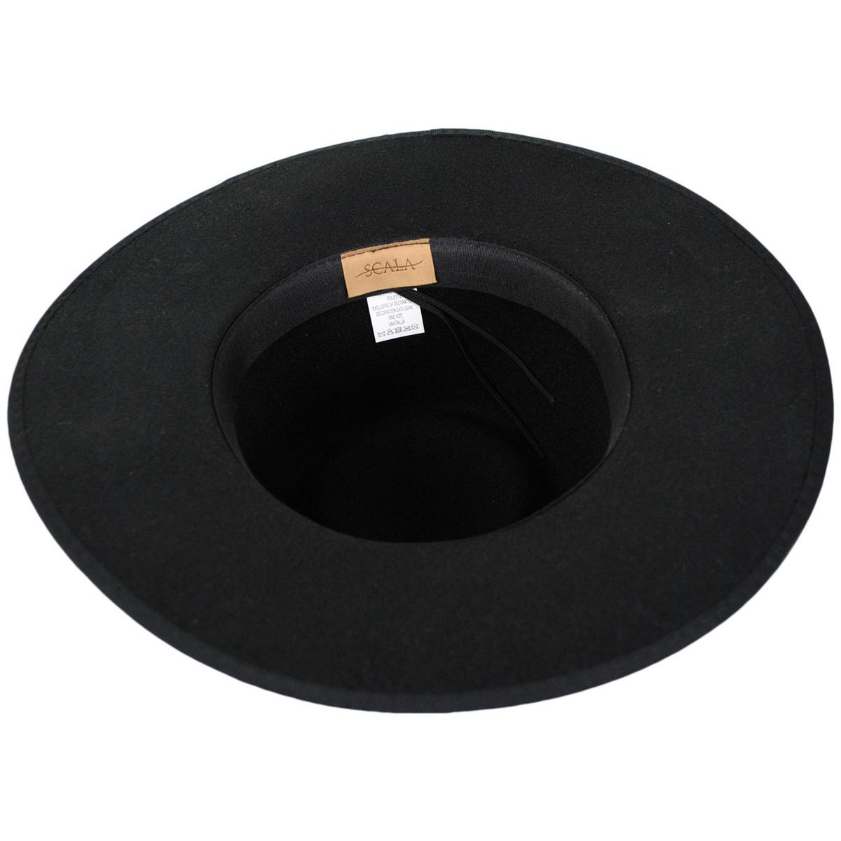 Scala | Thalia ProvatoKnit Rancher Fedora Hat | 123491 | under | BLACK