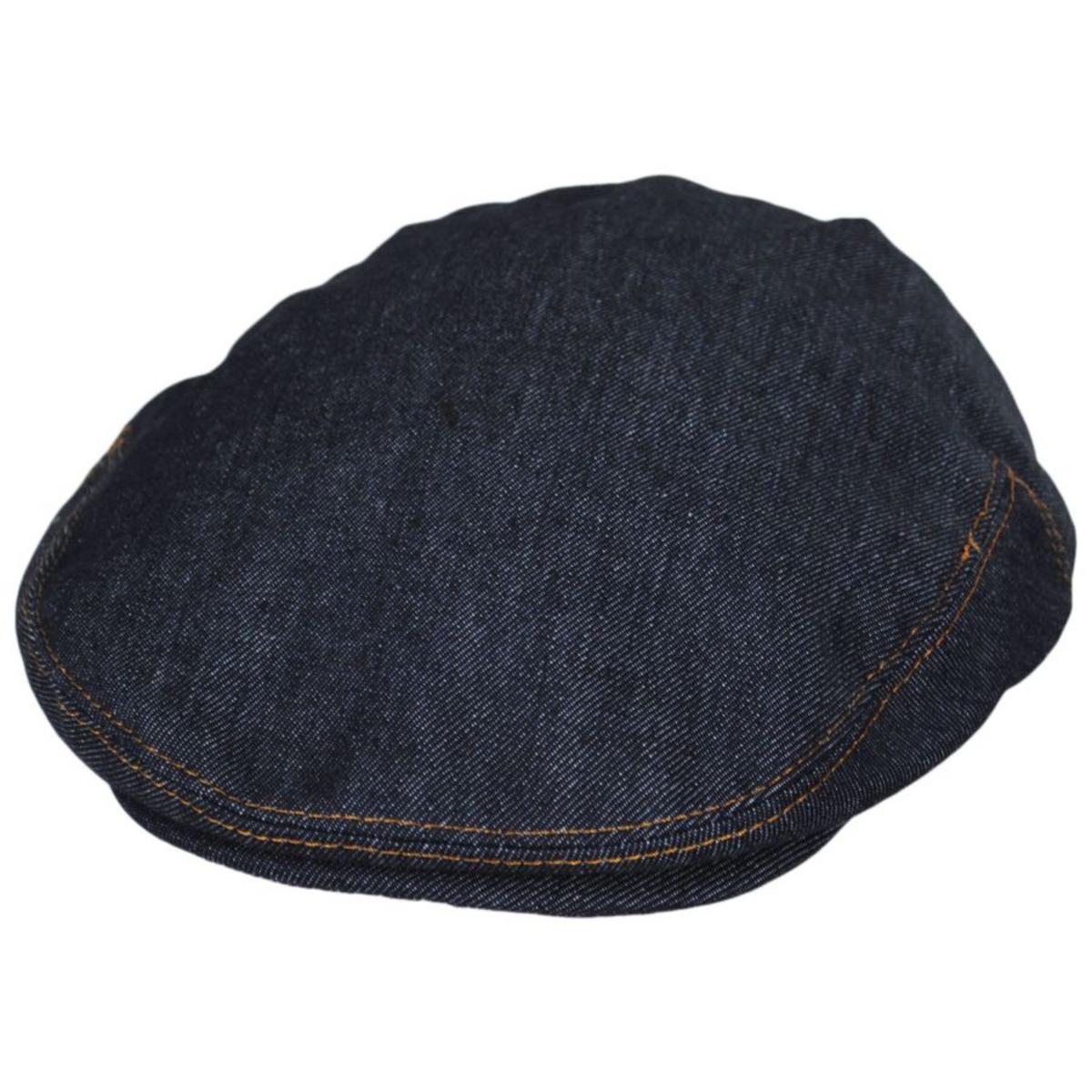 Jaxon Hats | Denim Cotton Ivy Cap | 167702 | lead | DENIM BLUE