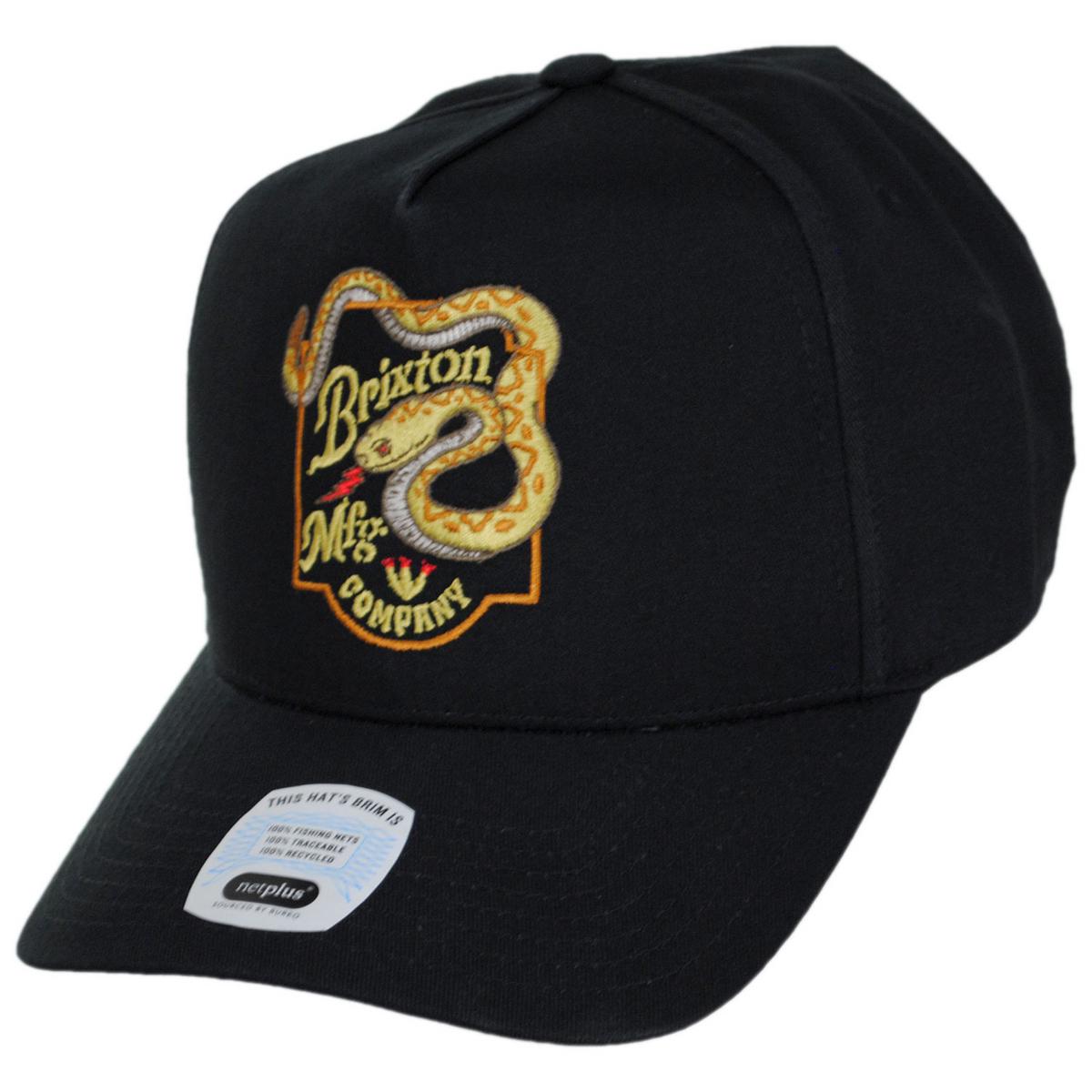 BRIXTON HATS | Rothwell Cotton HP Snapback Baseball Cap | 201879 | lead | BLACK