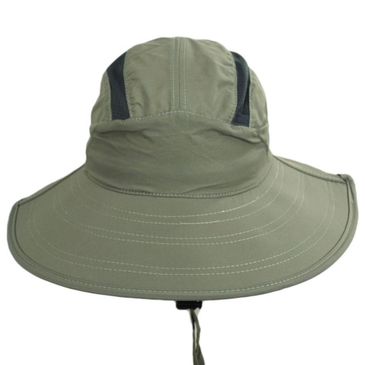 Scala | Natalie Nylon Trail Hat | 106435 | front | OLIVE
