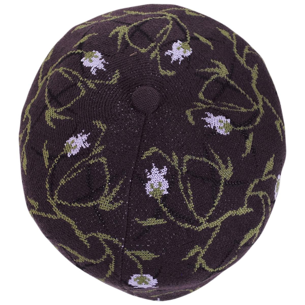 Kangol | Tapestry Jacquard Knit Jax Beret | 150924 | profile | DEEP PLUM FLORAL