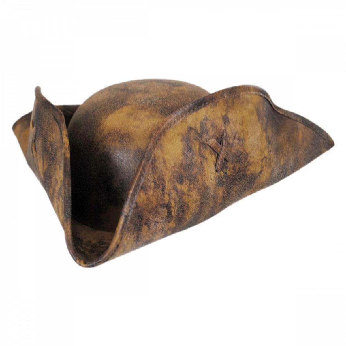 Disney | Kid's Pirates of the Caribbean Jack Sparrow Tricorn Hat | 556090 | front | BROWN