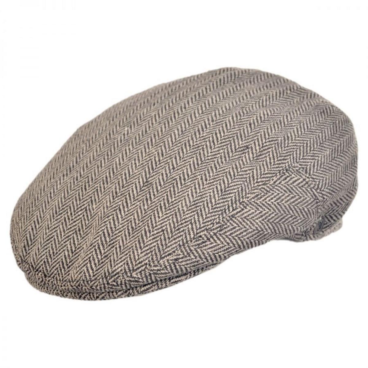 Jaxon Hats | Herringbone Wool Blend Ivy Cap | 167750 | lead | BROWN