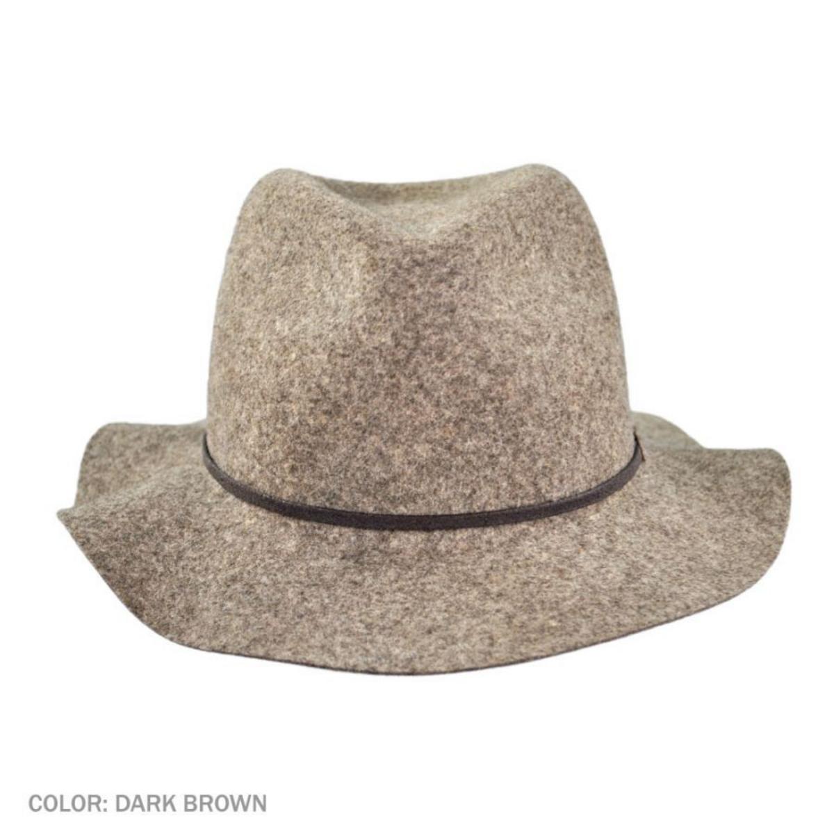 Bailey 1922 | Jackman Rollable Wool LiteFelt Fedora Hat | 130074 | front | DARK BROWN