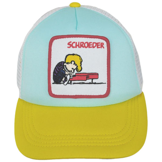 Peanuts | Schroeder Mesh Trucker Snapback Baseball Cap | 201312 | front | BLUE