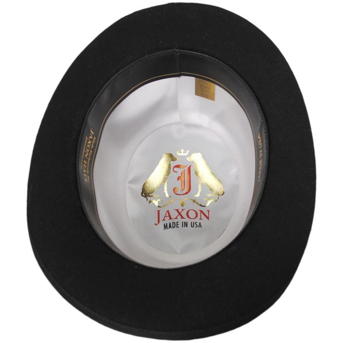 Jaxon Hats | Made in the USA - Classics Wool Felt Bowler Hat | 131302 | under | BLACK