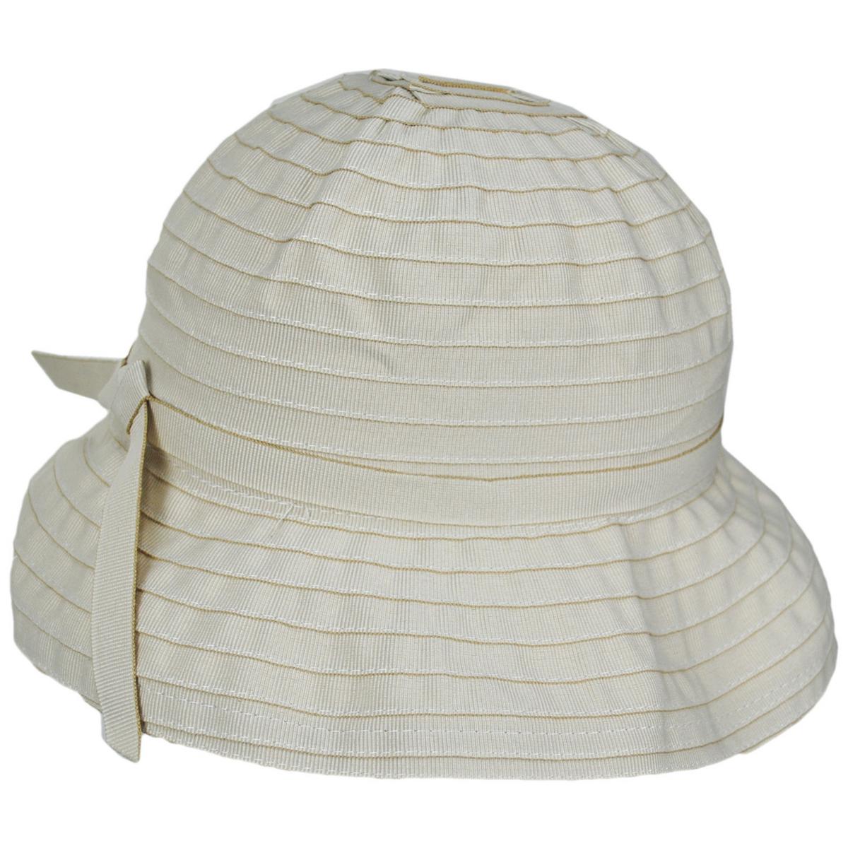 Jeanne Simmons | Roller Ribbon Cotton Blend Sun Hat | 106509 | profile | BEIGE