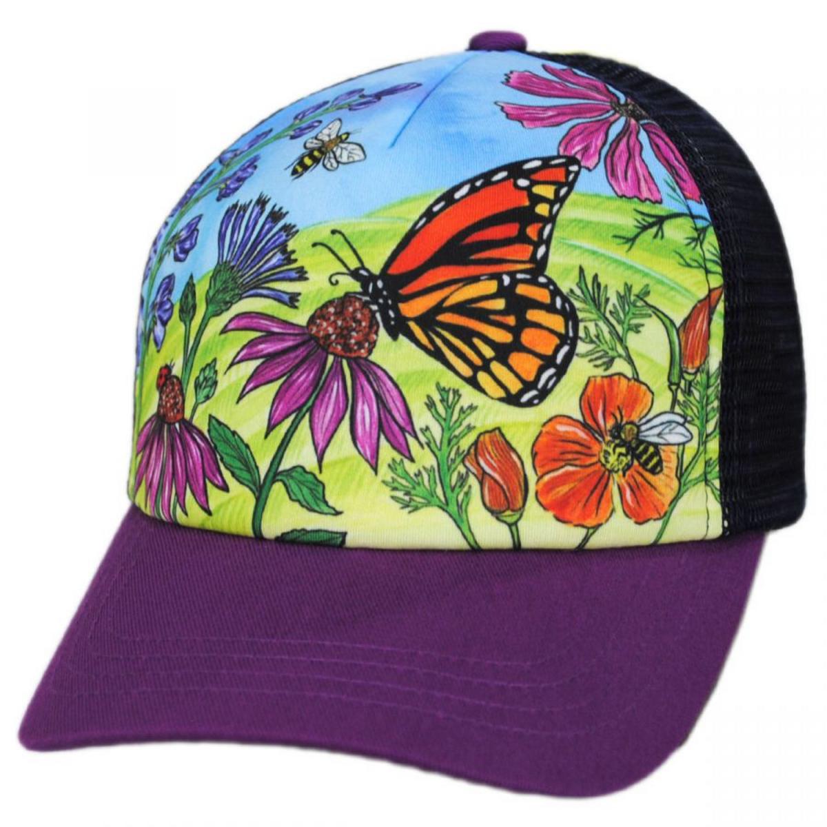 Sunday Afternoons | Kid's Butterfly and Bees Trucker Snapback Baseball Cap | 401259 | lead | BUTTERFLIES AND BEES