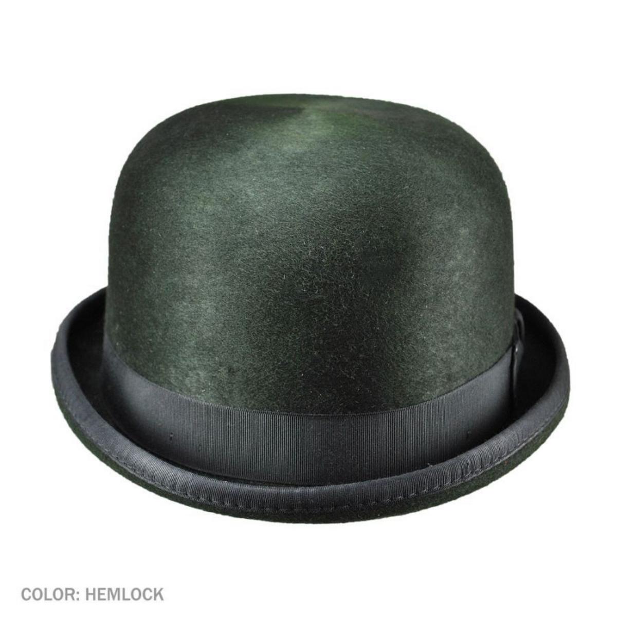 Bailey 1922 | Heritage Harker Wool Felt Bowler Hat | 130032 | front | HEMLOCK