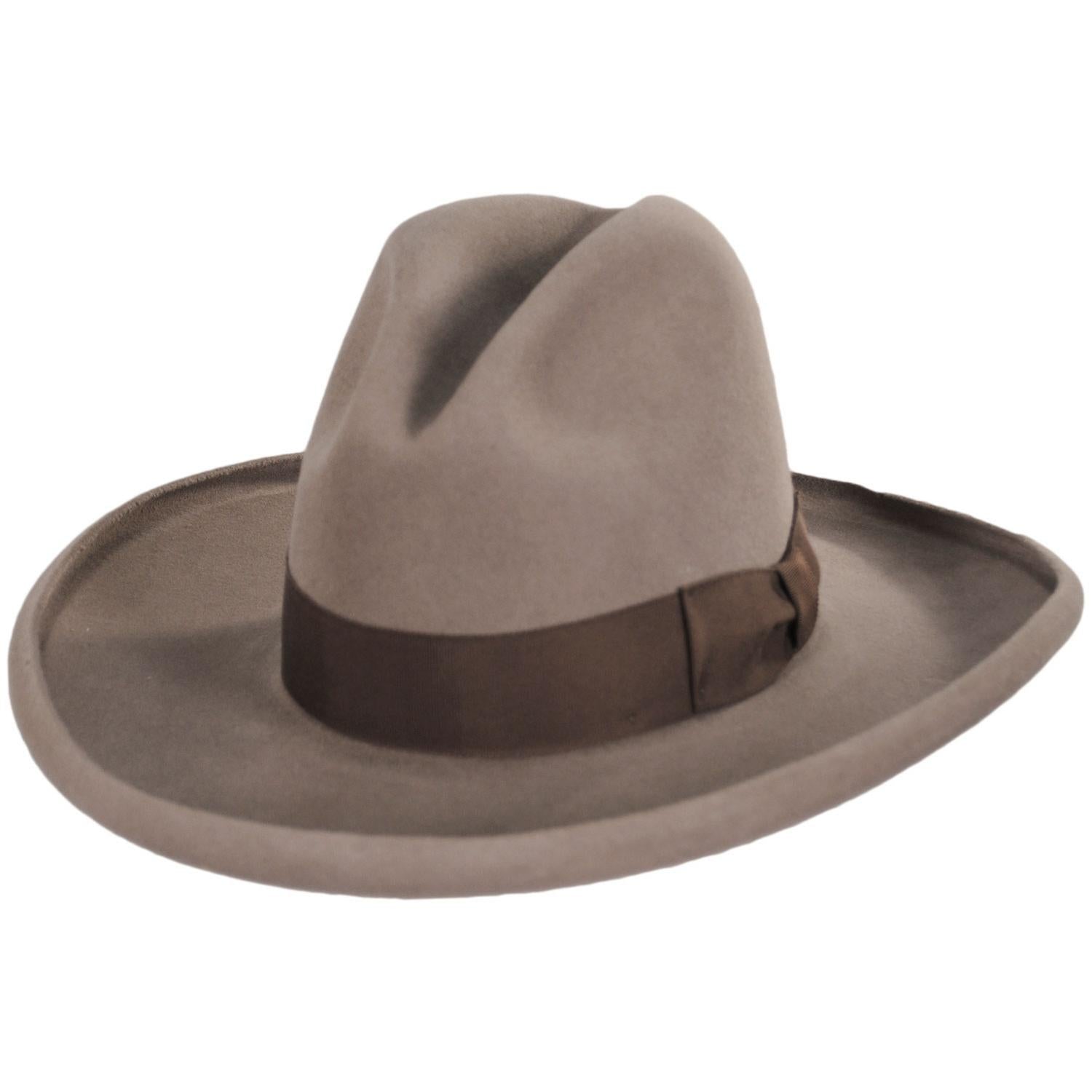 Cappello Da Cowgirl In Feltro &ndash; Modello Western, Taglie S-L, Colore Marrone