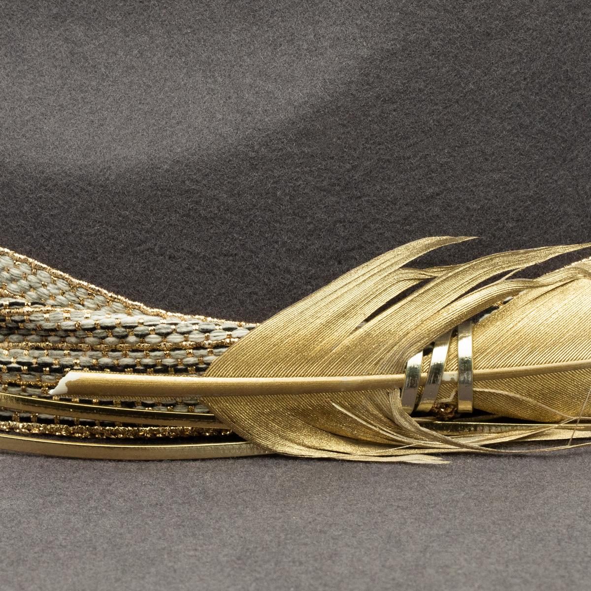 Charlie 1 Horse | Lainey Wilson Smoke Ain't Clear Wool Felt Western Hat | 124965 | detailone | GRANITE