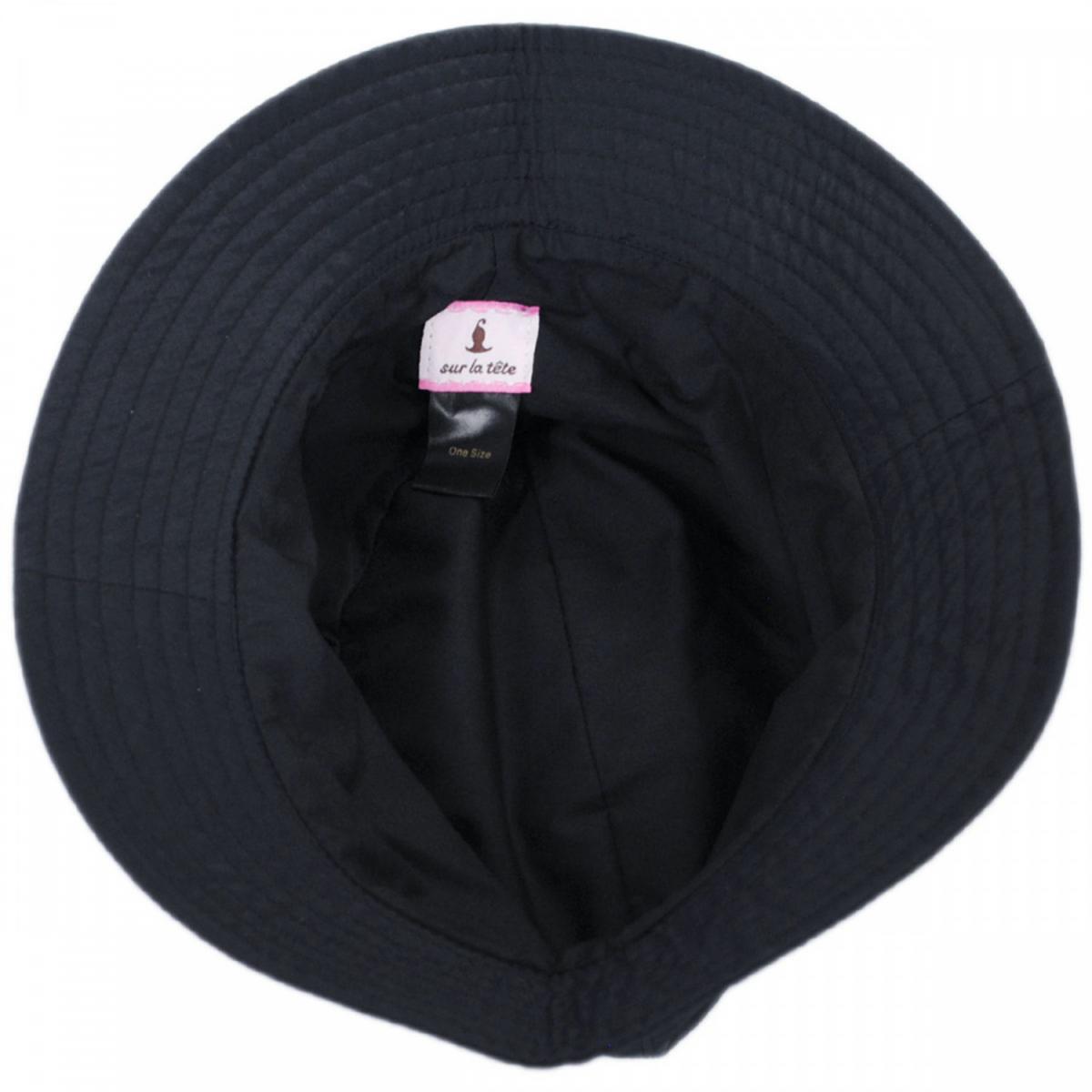 sur la tete | Nylon Rain Bucket Hat | 186300 | under | NAVY BLUE
