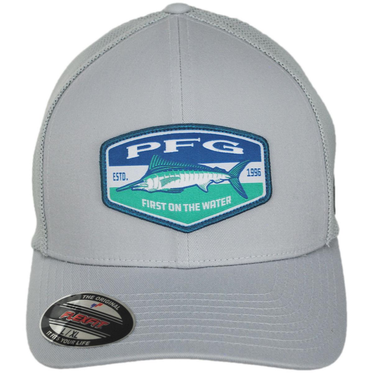 Columbia Sportswear | PFG Patch Mesh Flexfit Fitted Baseball Cap | 400087 | front | COOL GREY