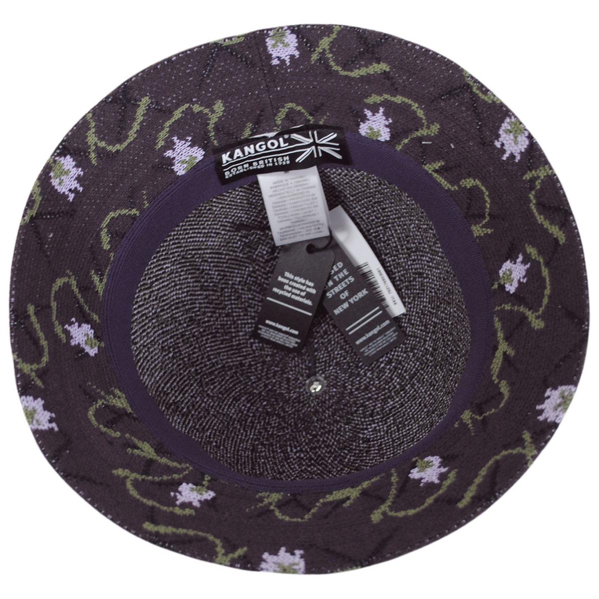 Kangol | Tapestry Jacquard Knit Casual Bucket Hat | 185820 | under | DEEP PLUM FLORAL
