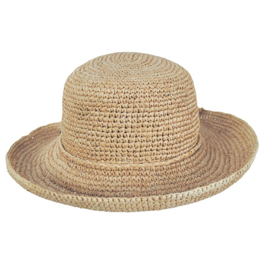 Scala | Twisted Raffia Straw Boater Hat | 101415 | front | NATURAL