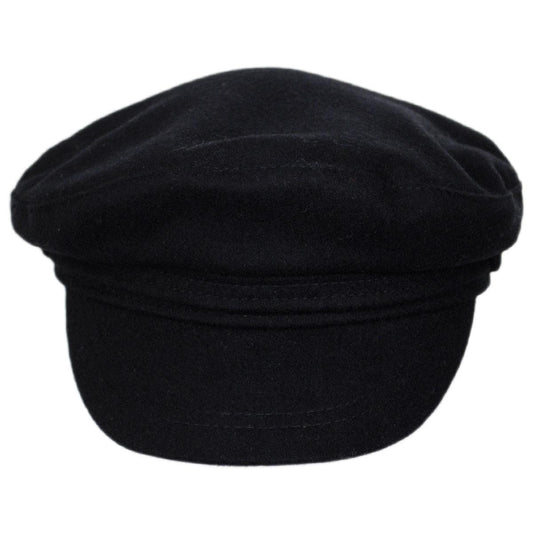 Jaxon Hats | Wholesale Wool Fiddler's Cap B2B Pre-Pack | B2B181010 | front | BLACK
