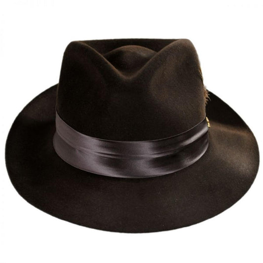 Dobbs | Temptation Fur Felt Fedora Hat | 130625 | front | CHOCOLATE