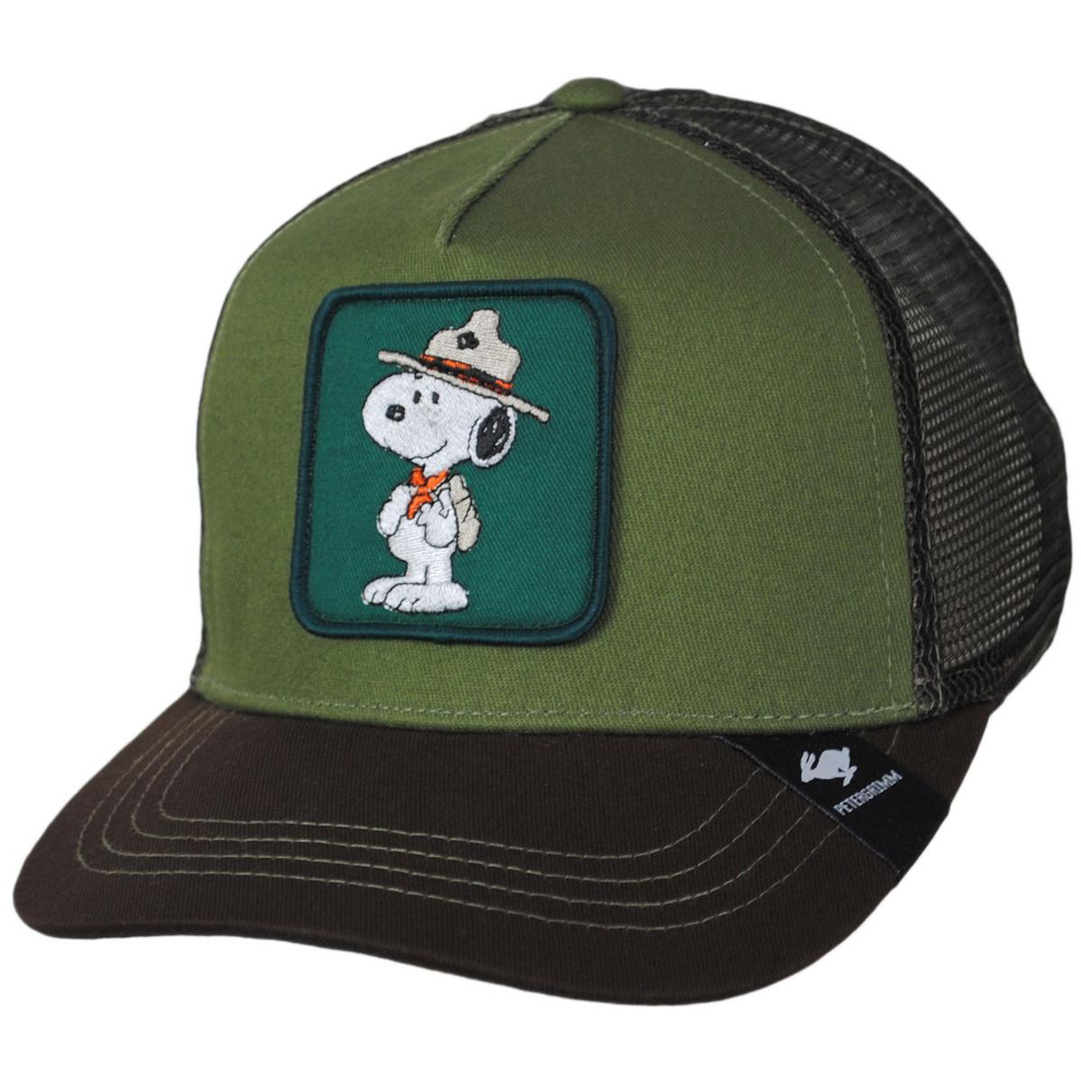 Peanuts | Beagle Scout Mesh Trucker Snapback Baseball Cap | 201308 | lead | GREEN