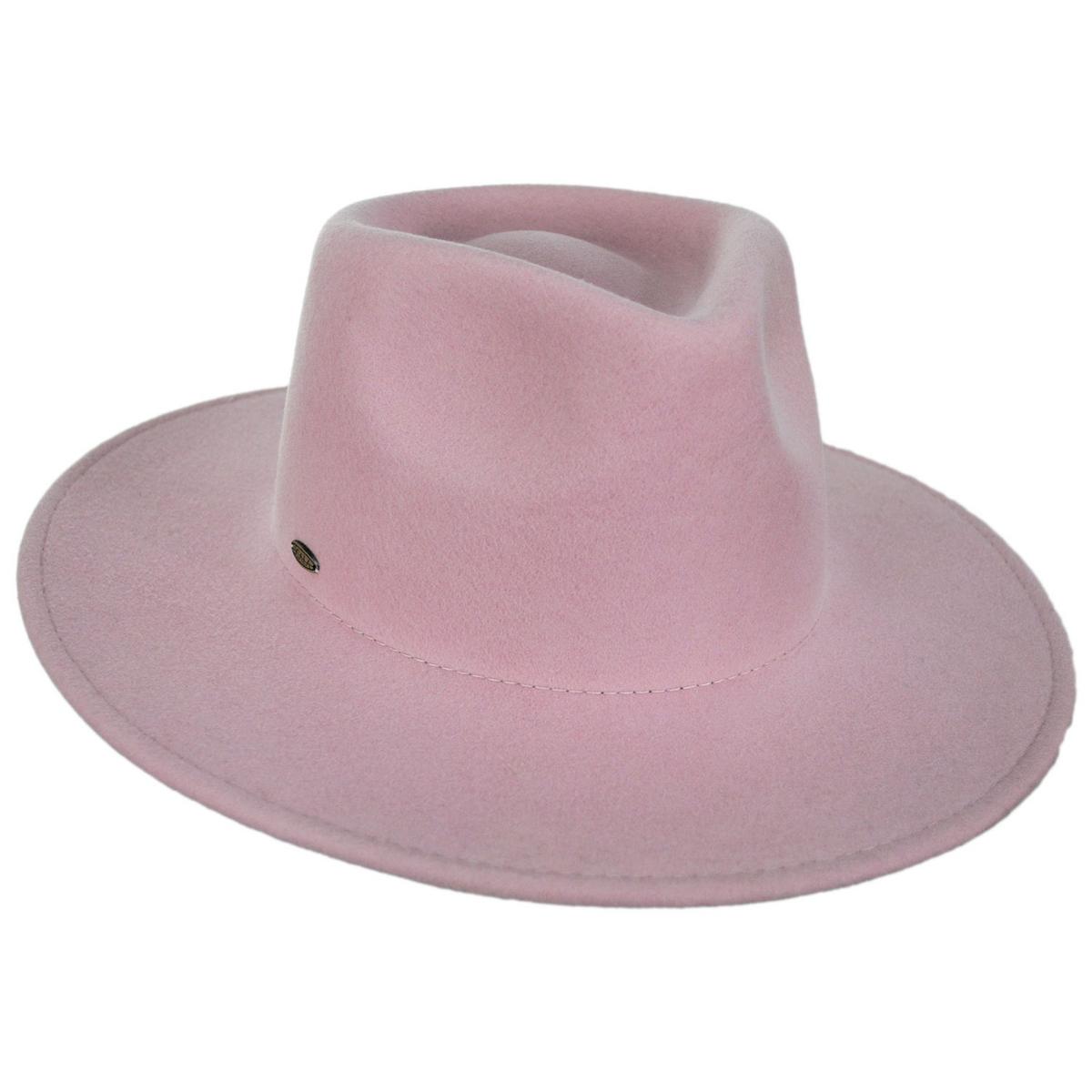 Scala | Kathrina Wool Felt Fedora Hat | 123442 | lead | DUSTY PINK