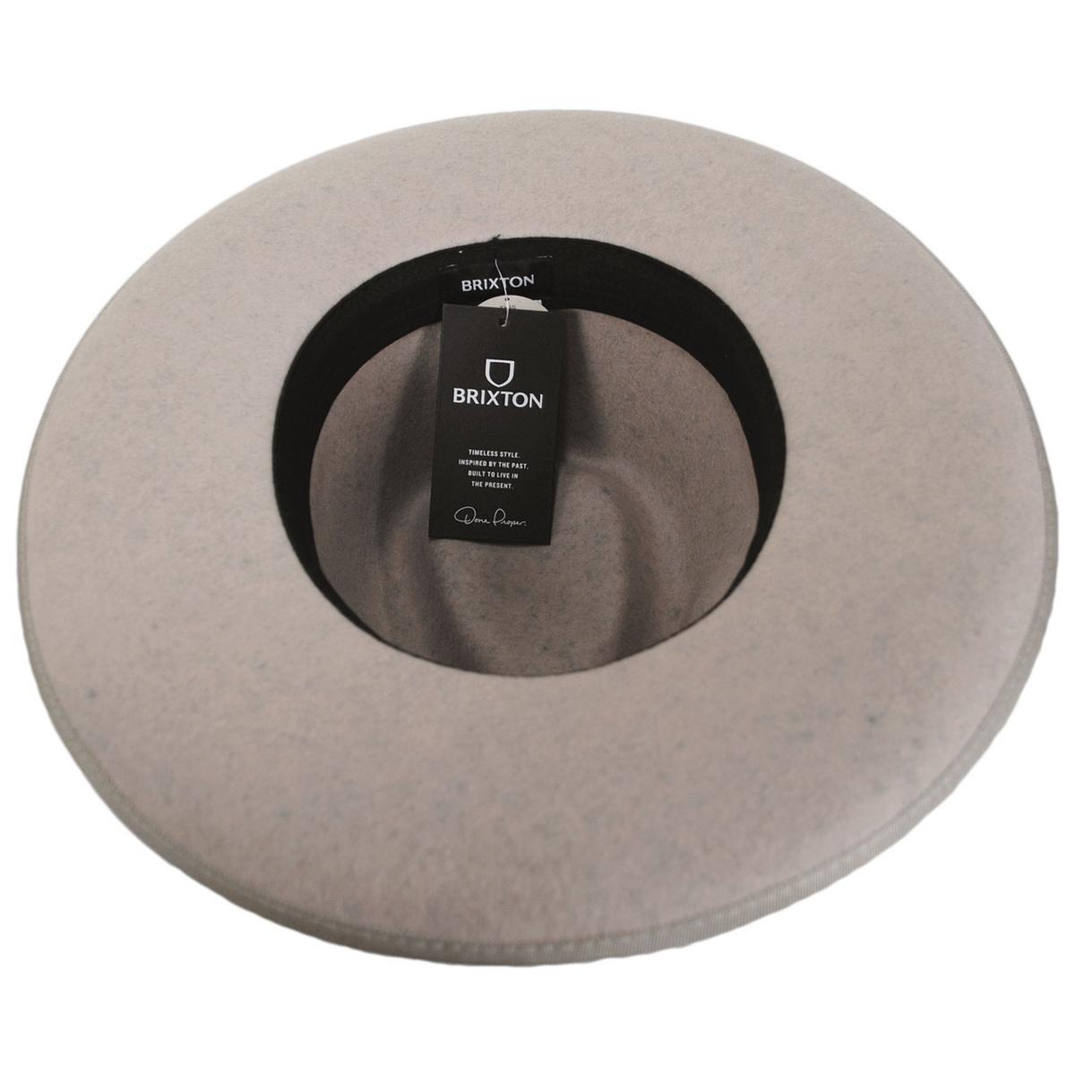 BRIXTON HATS | Reno Wool Felt Fedora Hat - Oatmeal | 135651OAT | under | OATMEAL