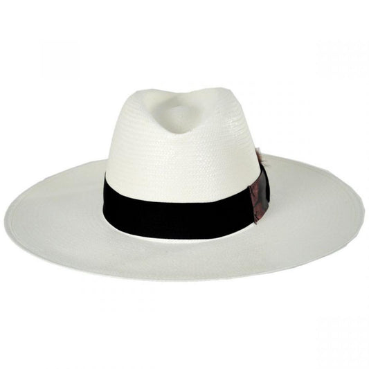 Biltmore | Rossion Wide Brim Toyo Straw Fedora Hat | 127584 | front | IVORY