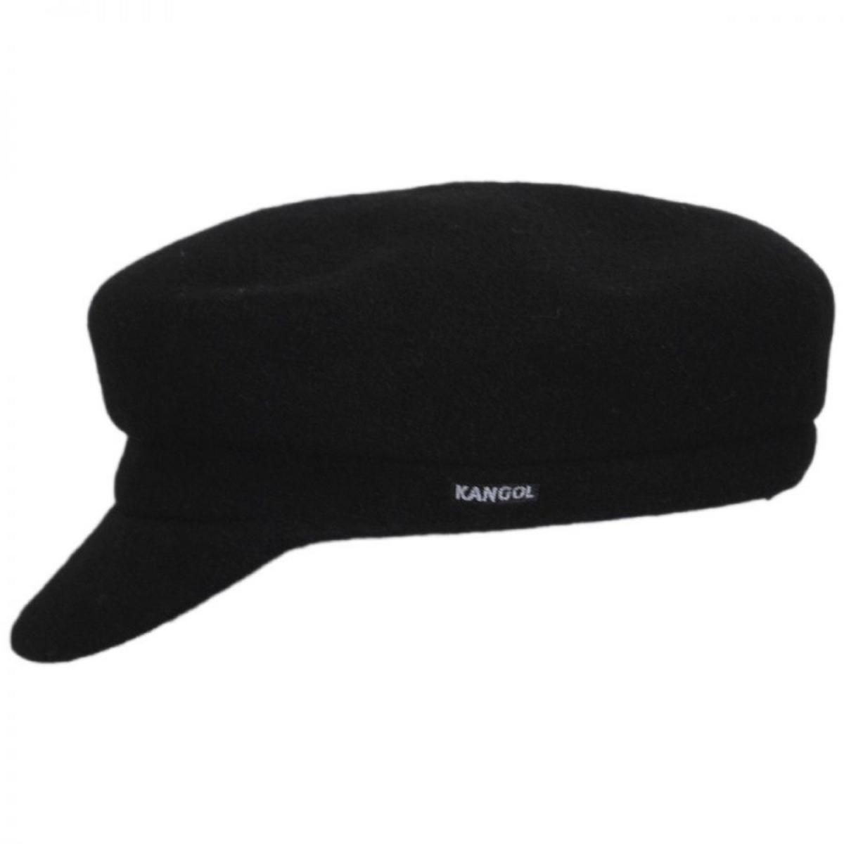 Kangol | Enfield Wool Fiddler Cap | 201111 | profile | BLACK