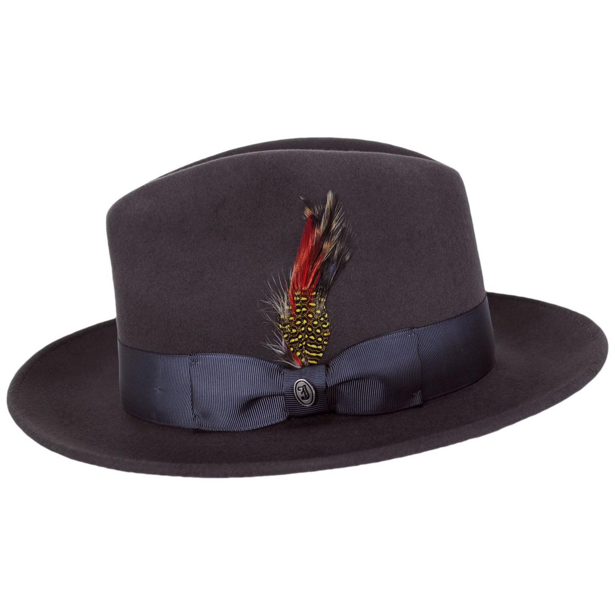 Jaxon Hats | Crosby Fur Felt Fedora Hat | 132070 | profile | GRAY