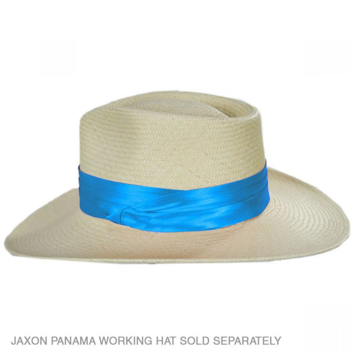 Capas Headwear | 3-Pleat Satin Puggaree Hat Band | 602013 | front | TURQUOISE