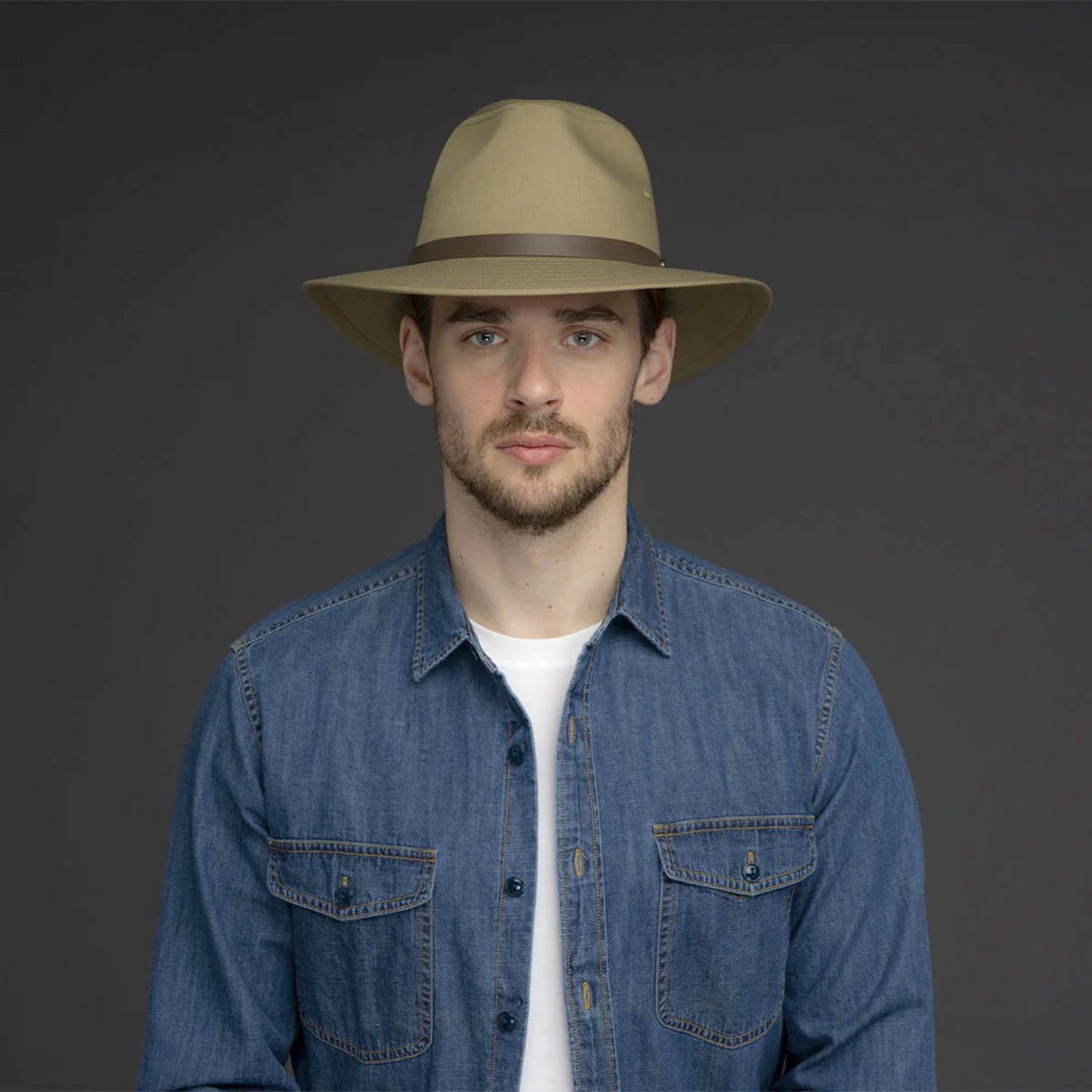 Bailey 1922 | Dalton Cotton Blend Rain Safari Fedora Hat | 147433 | lsmtwo | TAN