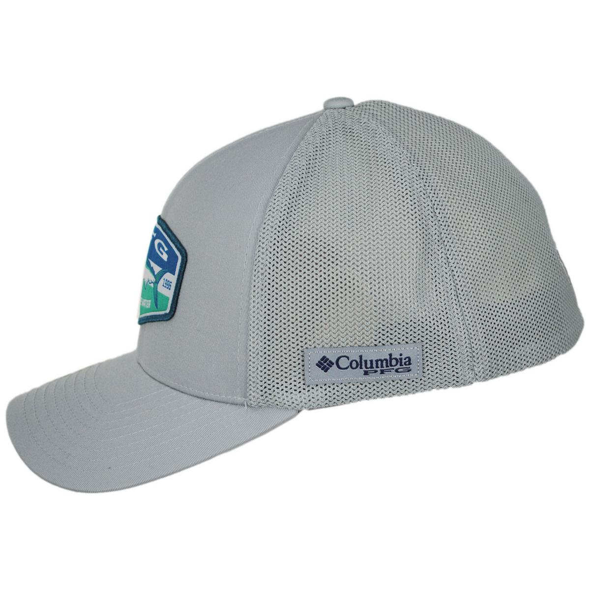 Columbia Sportswear | PFG Patch Mesh Flexfit Fitted Baseball Cap | 400087 | profile | COOL GREY