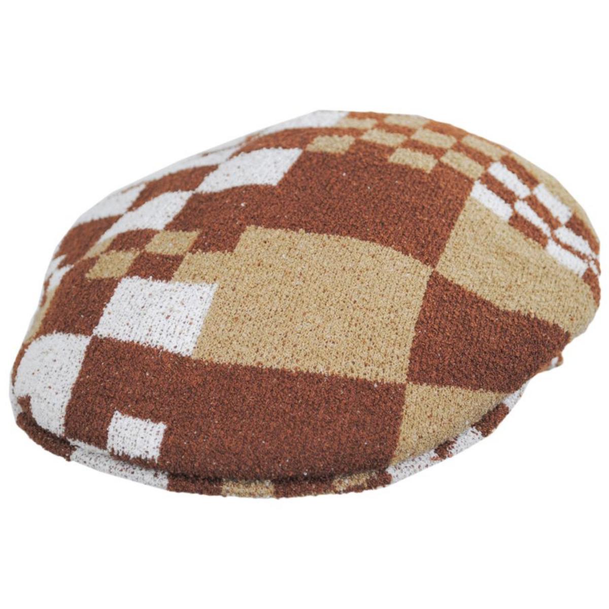 Kangol | Bermuda Pop Gingham 504 Ivy Cap | 161008 | lead | MAHOGANY/OAT