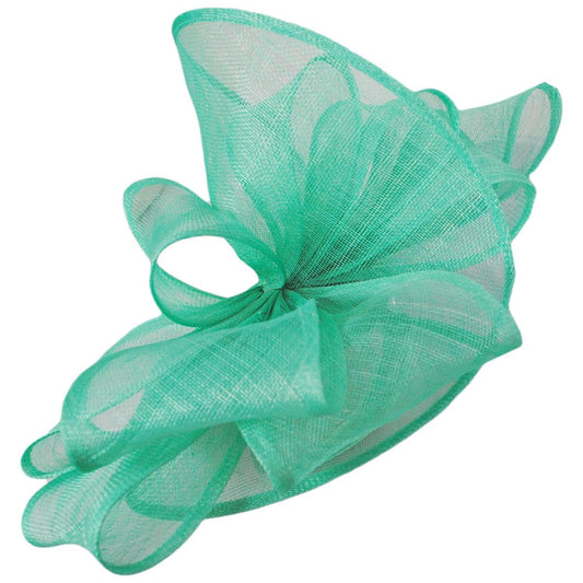 Kathy Jeanne | Abanico Sinamay Straw Fascinator Hat | 122426 | lead | EMERALD