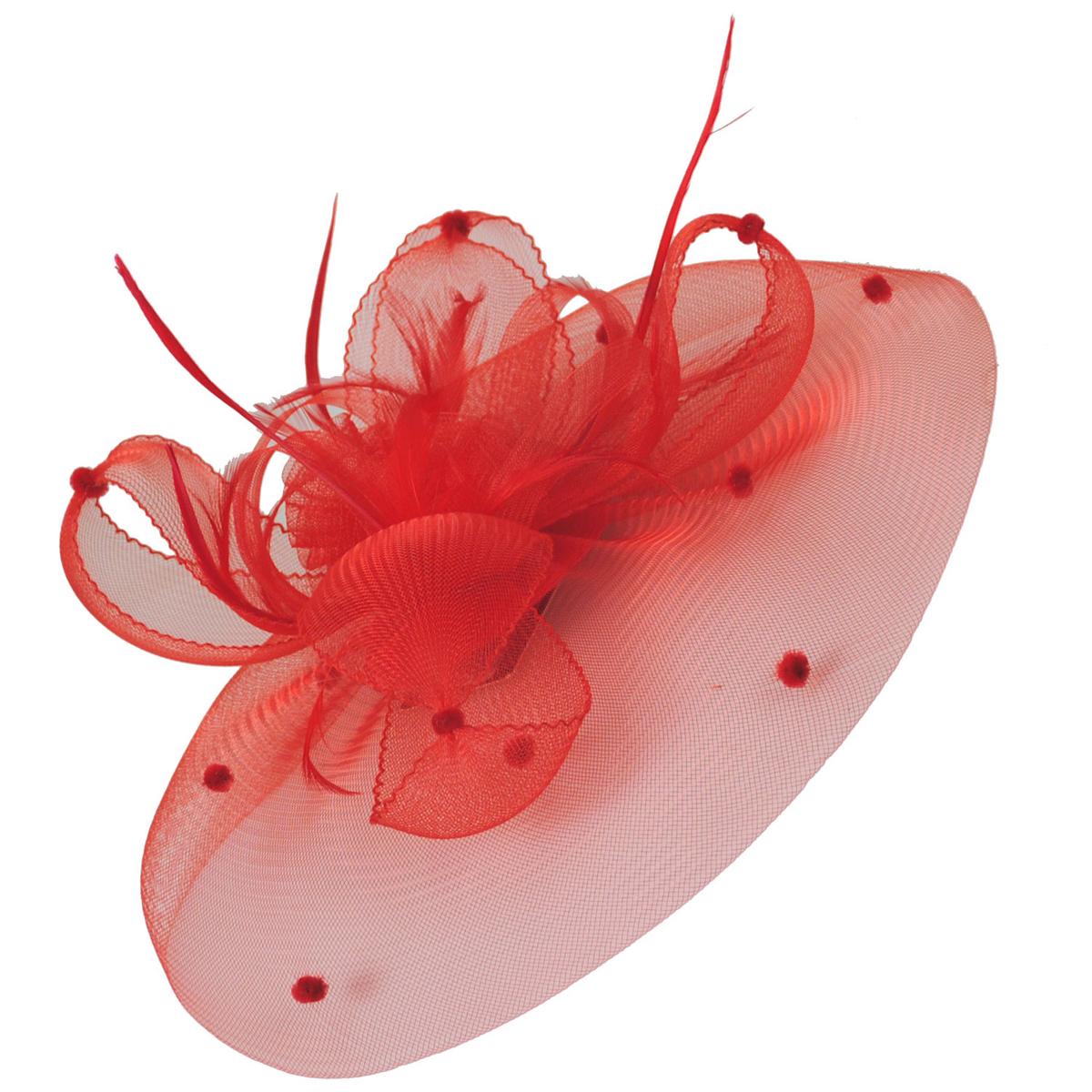 Kathy Jeanne | Voile Horsehair Mesh Fascinator Hat | 122431 | lead | RED