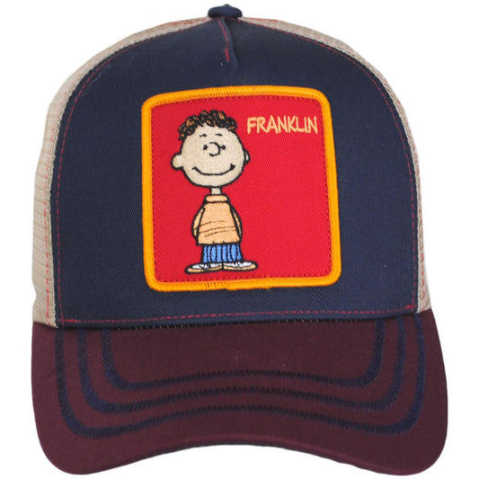 Peanuts | Franklin Mesh Trucker Snapback Baseball Cap | 201304 | front | NAVY