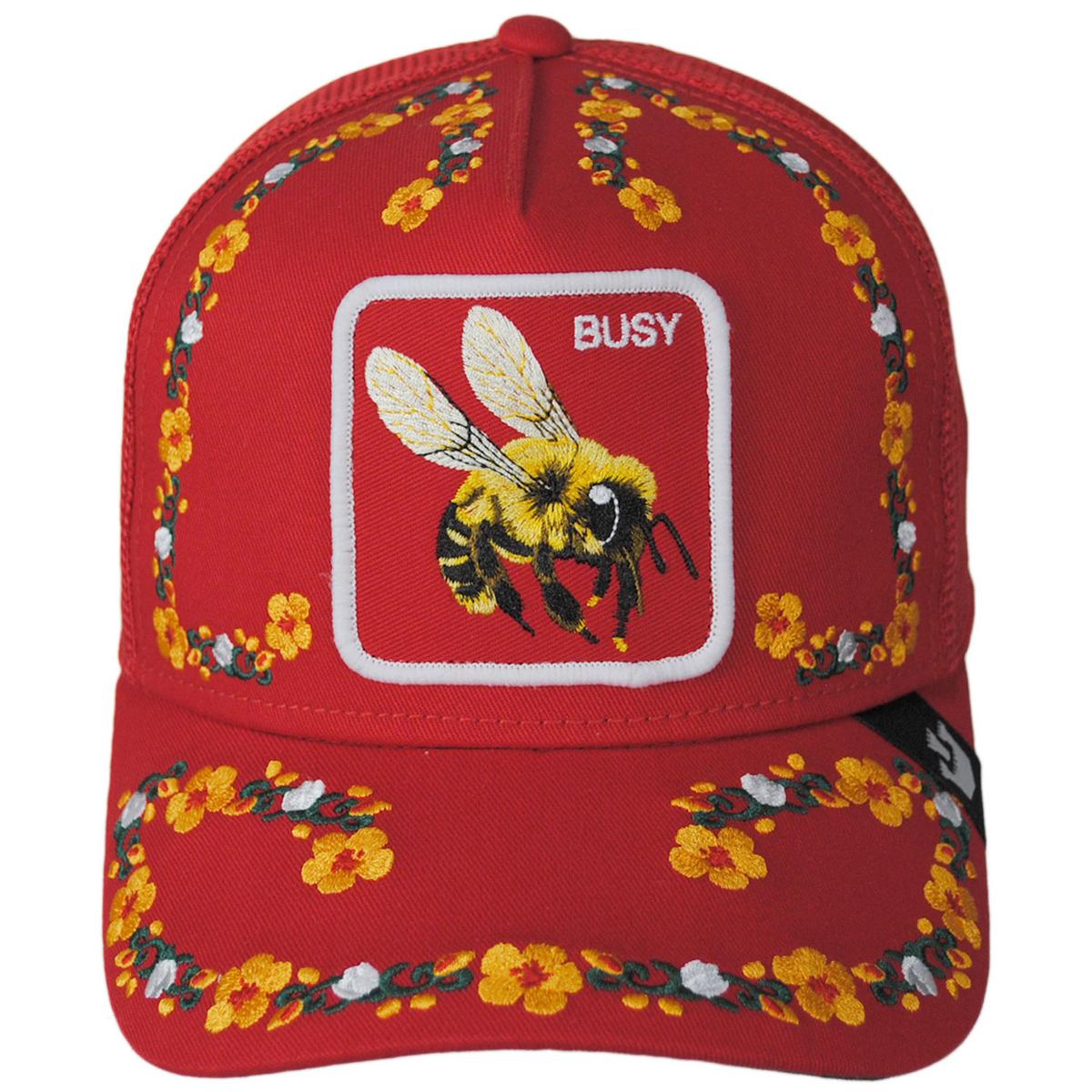 Goorin Bros | Busy Floral Mesh Trucker Snapback Baseball Cap | 200697 | front | RED