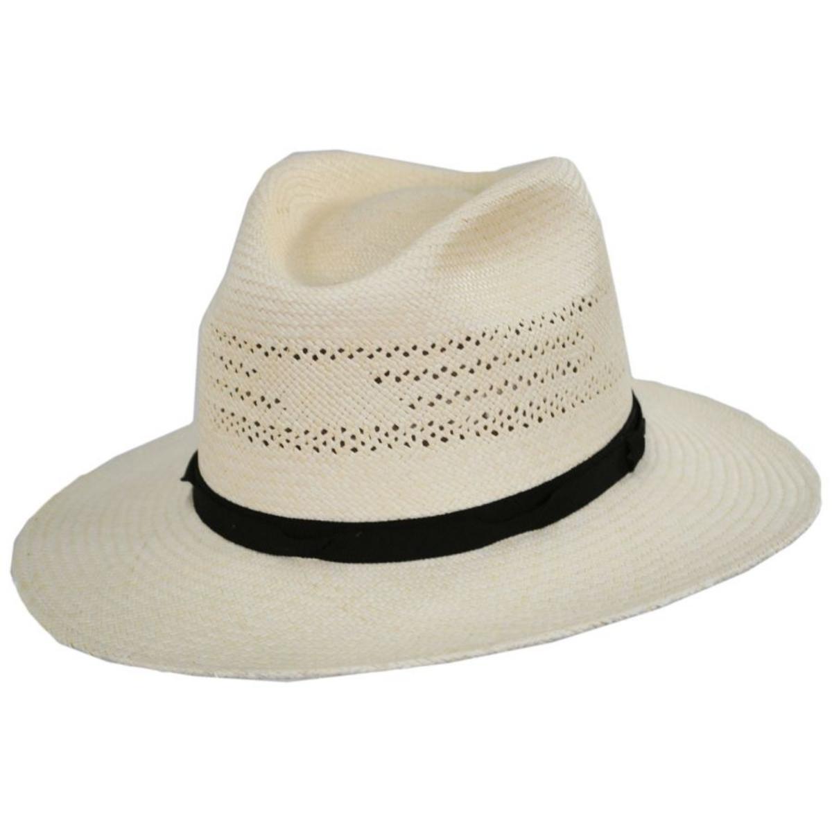 Bailey 1922 | Coram Panama Straw Fedora Hat | 127736 | lead | NATURAL