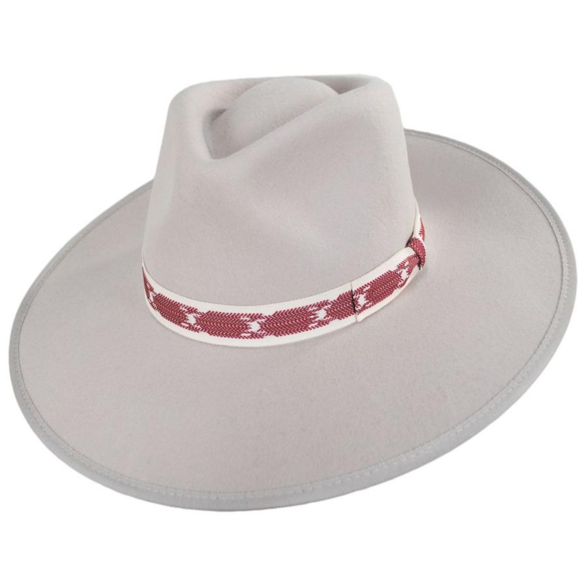 BRIXTON HATS | Jo Wool Felt Jacquard Rancher Fedora Hat
