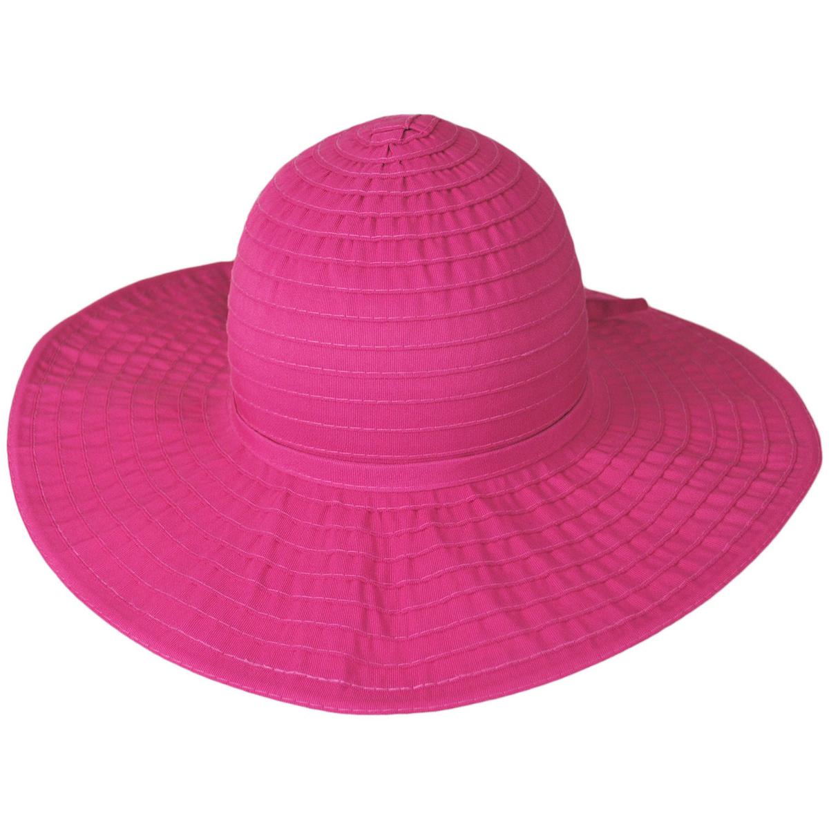 Panama Jack | Danio Ribbon Swinger Sun Hat | 110400 | front | FUCHSIA