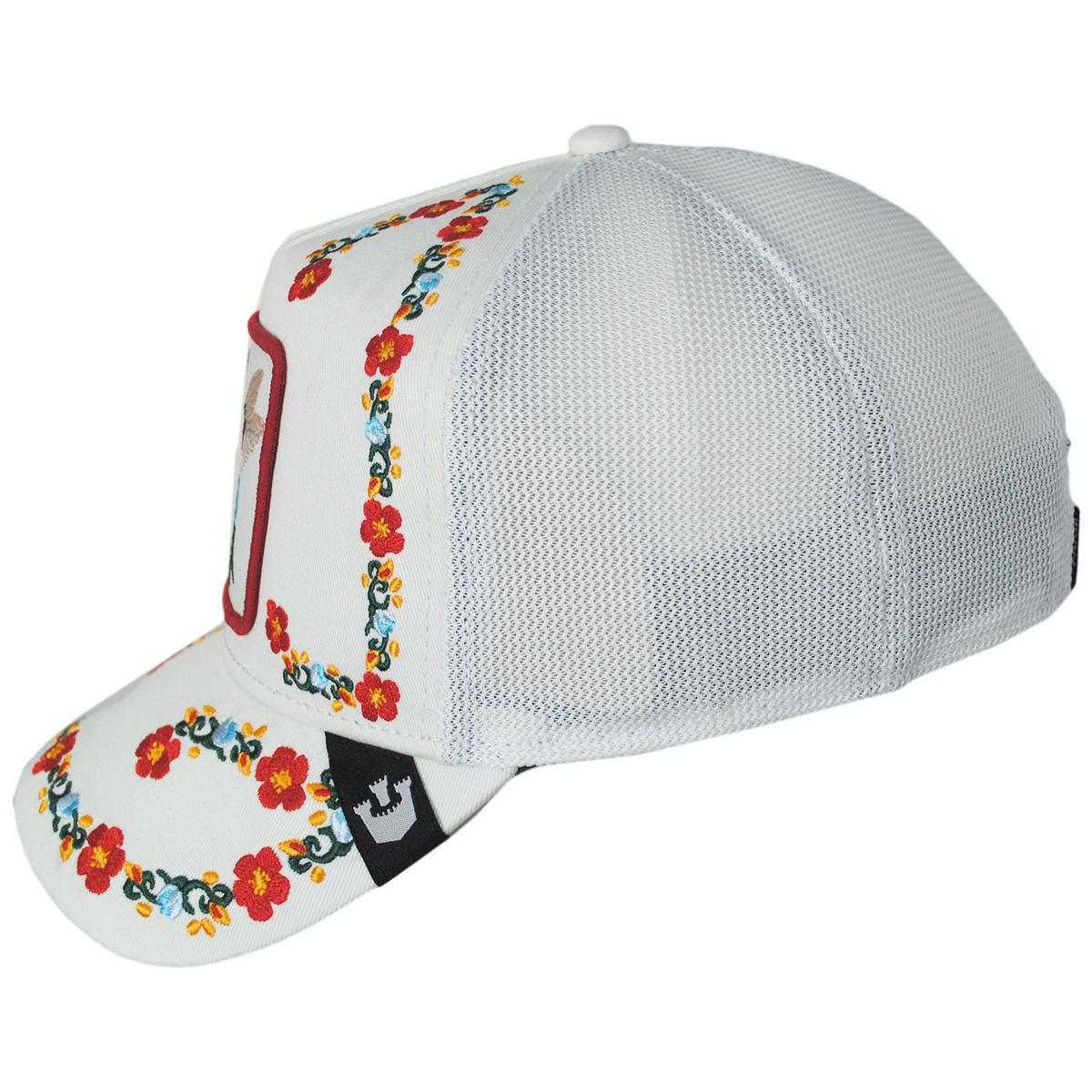 Goorin Bros | Sucker Floral Mesh Trucker Snapback Baseball Cap | 200696 | profile | WHITE