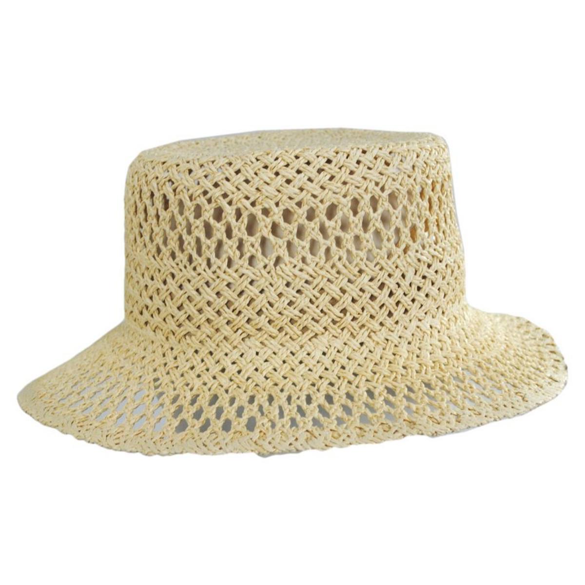 San Diego Hat Company | In The Clouds Toyo Straw Bucket Hat | 103674 | profile | NATURAL