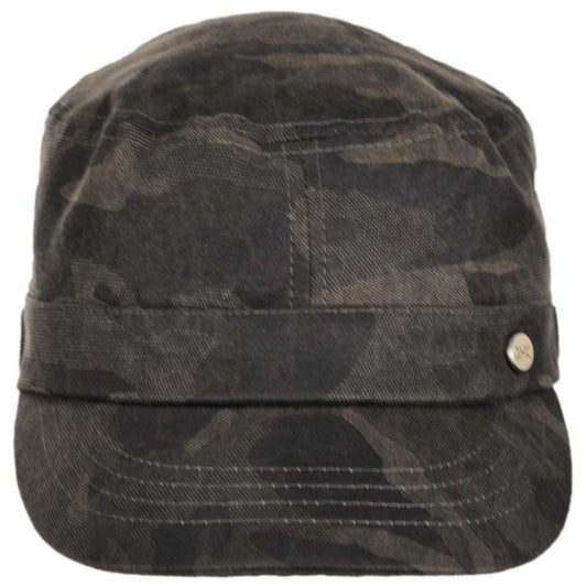 Dorfman Pacific | Todd Weathered Cotton Cadet Cap | 200193 | front | CAMO