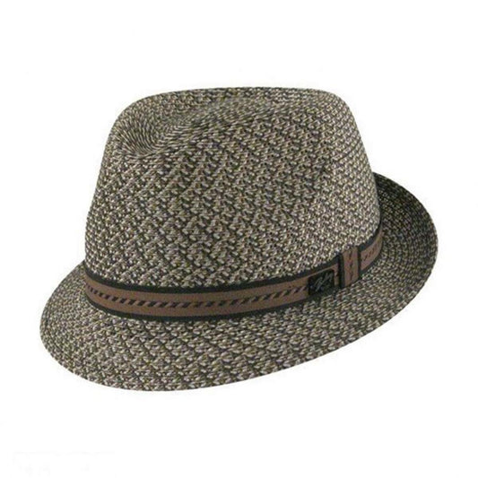 Bailey 1922 | Mannes Poly Braid Fedora Hat - Classic | 127844 | lead | BROWN MULTI