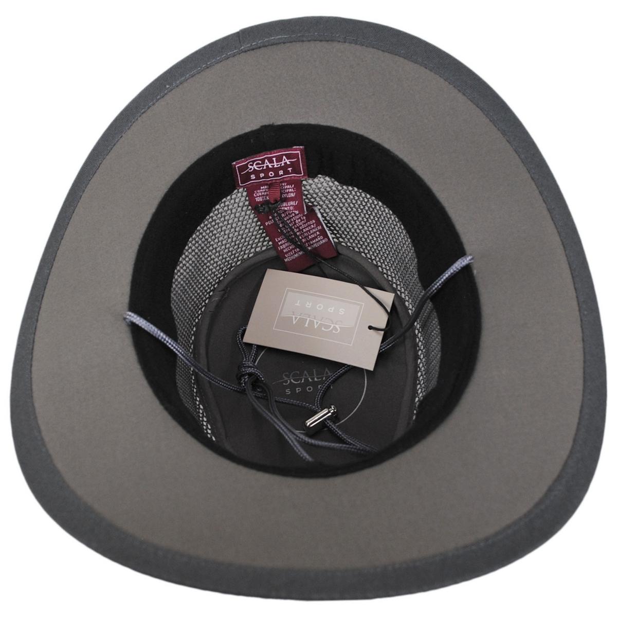 Scala | Mesh Covered Safari Hat | 400202 | under | CHARCOAL